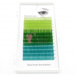 Gene false fir cu fir Beautiful Eyes BE049 Verde-Turcoaz in 3 nuante color D/0.10 de 12mm